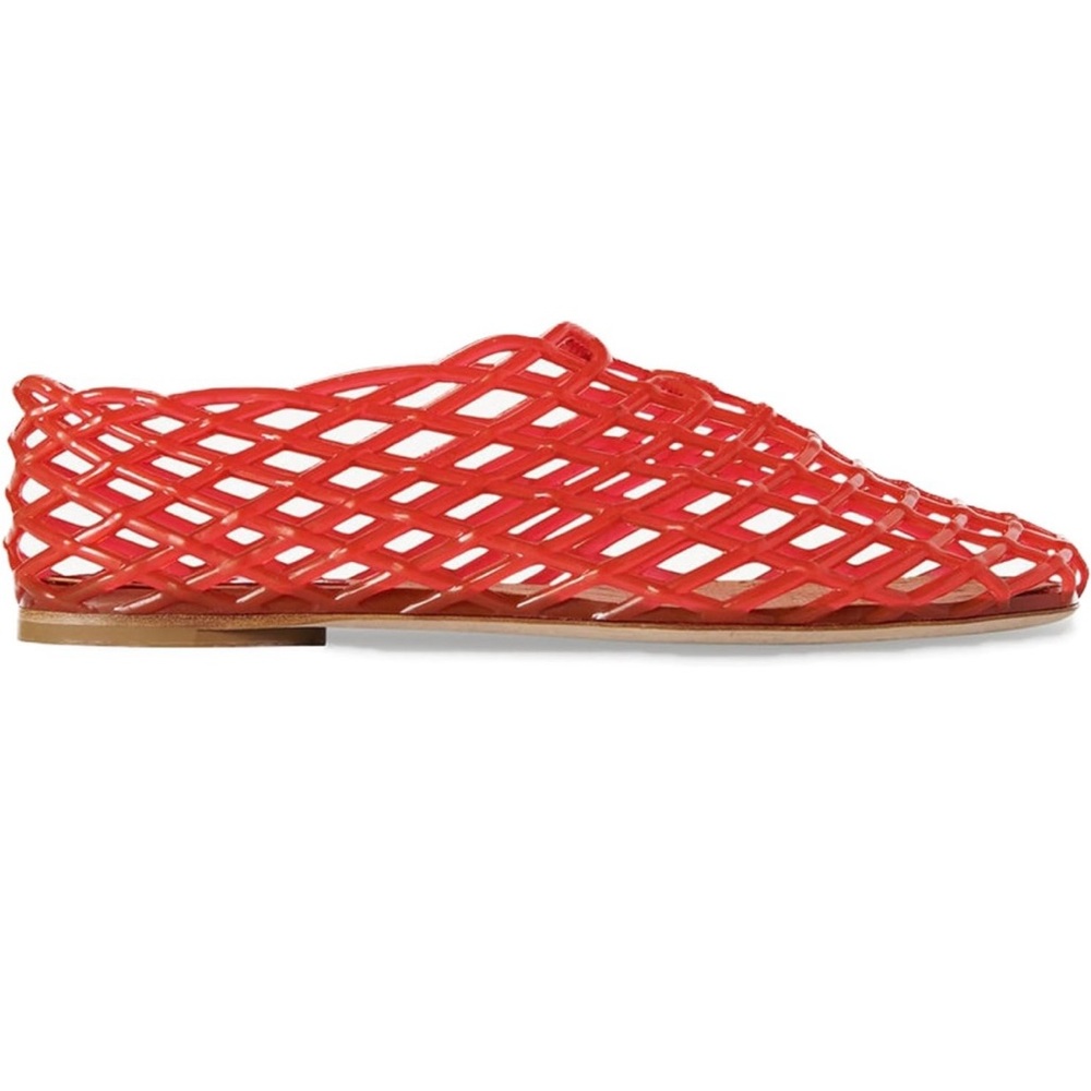 Red Jelly Mesh Ballet Flats for Women Adult BRAND NEW SIZE 8.5 NEVER WORN AMAZON